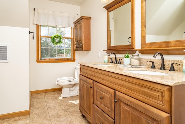 17962 Old Barn Ln, Elkton, VA 22827 - full bathroom with double vanity and tile patterned flooring