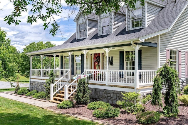 17962 Old Barn Ln, Elkton, VA 22827 - view of front of property featuring a porch and roof with shingles
