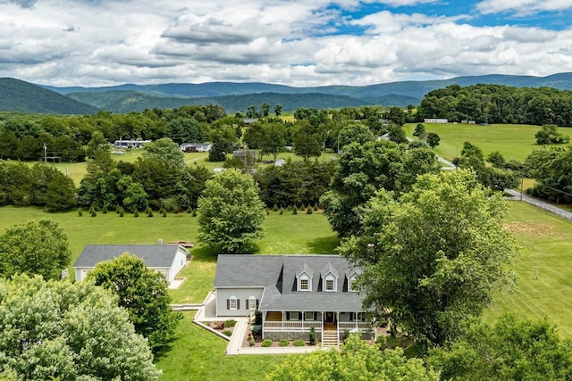 17962 Old Barn Ln, Elkton, VA 22827 - aerial view of property and surrounding area with a mountain backdrop