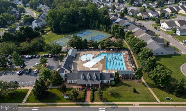 11120 Dragons Lair Dr, Fredericksburg, VA 22407 - aerial overview of property's location featuring a pool