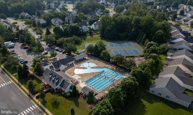 11120 Dragons Lair Dr, Fredericksburg, VA 22407 - aerial view of residential area with a pool