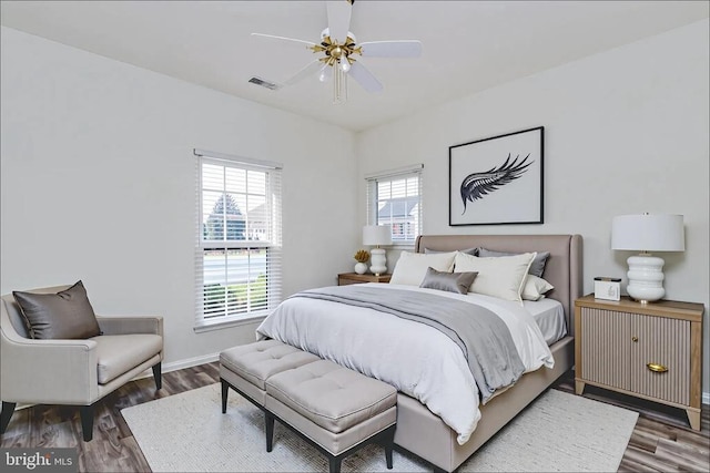 11120 Dragons Lair Dr, Fredericksburg, VA 22407 - bedroom featuring wood finished floors and ceiling fan