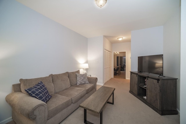 25-4 Beverly Ct Unit 25-4, Lexington, VA 24450 - living room featuring light colored carpet and baseboards