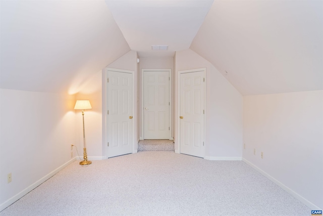 2005 Bentivar Dr, Charlottesville, VA 22911 - additional living space with carpet flooring, vaulted ceiling, and baseboards