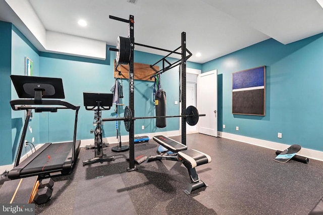 11109 Vanderbilt Cv, Spotsylvania, VA 22551 - workout room with baseboards and recessed lighting