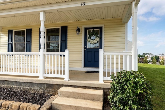 43 Upland Ct, Stuarts Draft, VA 24477 - entrance to property with a porch