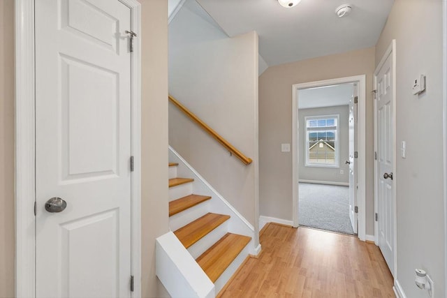 43 Upland Ct, Stuarts Draft, VA 24477 - foyer featuring light wood-type flooring and stairs