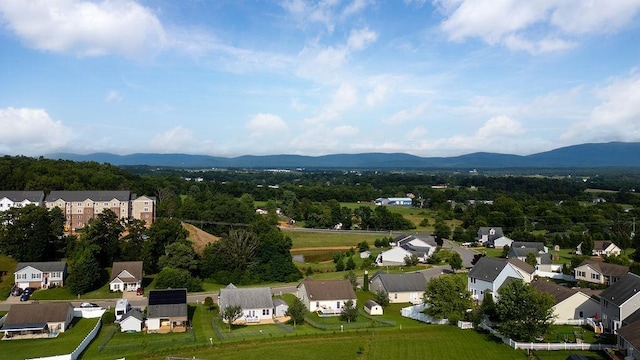 43 Upland Ct, Stuarts Draft, VA 24477 - aerial overview of property's location featuring a mountainous background and nearby suburban area