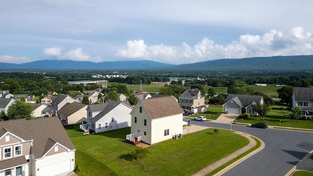 43 Upland Ct, Stuarts Draft, VA 24477 - aerial perspective of suburban area with a mountain backdrop