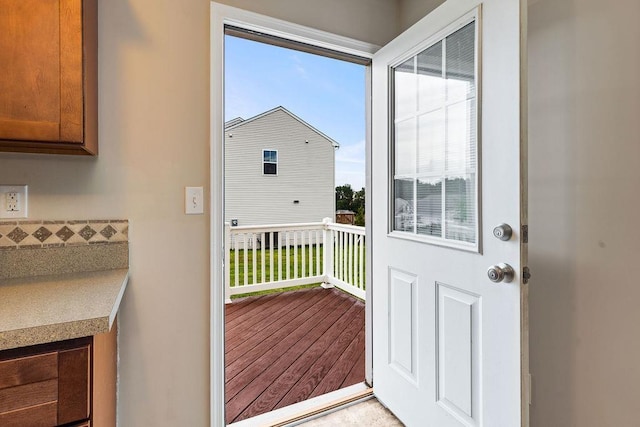 43 Upland Ct, Stuarts Draft, VA 24477 - doorway to outside featuring healthy amount of natural light and wood finished floors