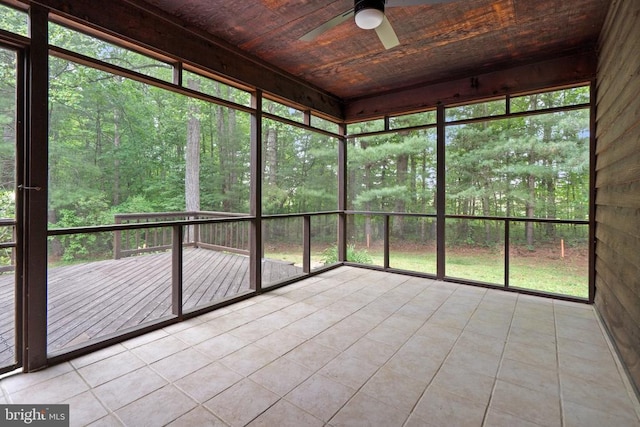 15395 Rillhurst Dr, Culpeper, VA 22701 - unfurnished sunroom with ceiling fan