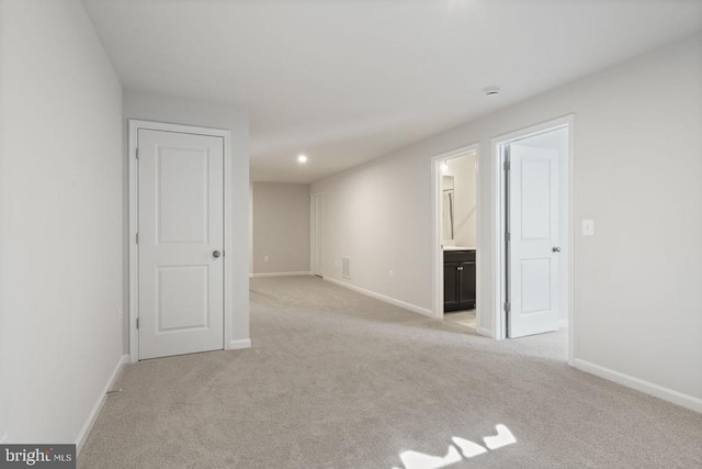 6520 Wild Orchid Ct, Fredericksburg, VA 22407 - empty room with light carpet, baseboards, and recessed lighting