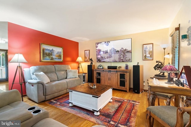 living room featuring wood finished floors
