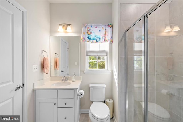 11326 Oakville Ln, Spotsylvania, VA 22551 - bathroom featuring vanity and a stall shower