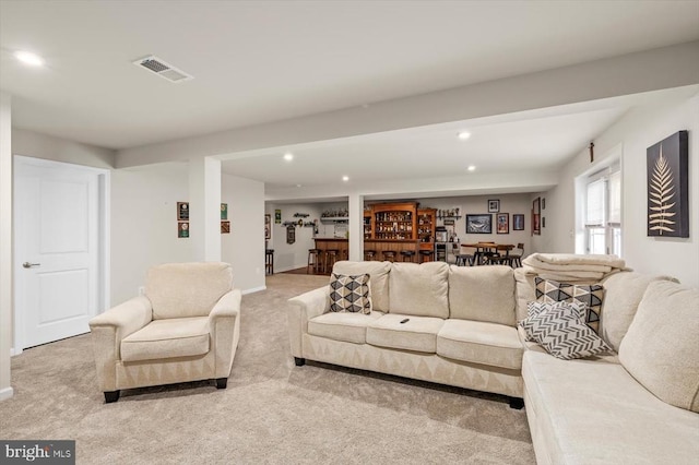 11326 Oakville Ln, Spotsylvania, VA 22551 - carpeted living area featuring recessed lighting and baseboards