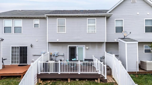 1294 Victorian Village Dr, Harrisonburg, VA 22802 - rear view of house featuring a deck and fence
