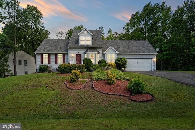 4117 Dartmoor Ct, Fredericksburg, VA 22408 - view of front of home featuring driveway, a garage, a front yard, and roof with shingles