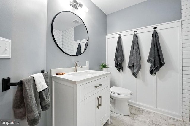 6205 Patrician Ct, Fredericksburg, VA 22407 - bathroom with marble look tile flooring and vanity