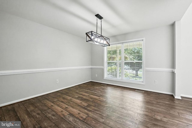 6205 Patrician Ct, Fredericksburg, VA 22407 - unfurnished room with wood-type flooring and a chandelier