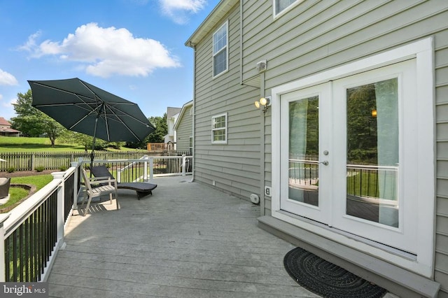 6205 Patrician Ct, Fredericksburg, VA 22407 - view of patio with a deck and french doors