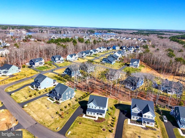 bird's eye view with a residential view
