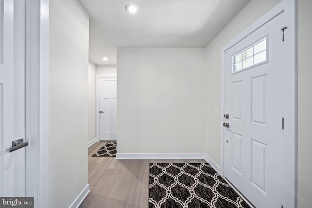 8859 Marlow Dr, Spotsylvania, VA 22551 - entryway with wood finished floors and recessed lighting