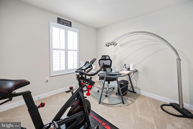 8859 Marlow Dr, Spotsylvania, VA 22551 - workout room with baseboards and carpet floors