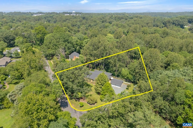 310 Gloucester Rd, Charlottesville, VA 22901 - aerial overview of property's location with property boundaries highlighted