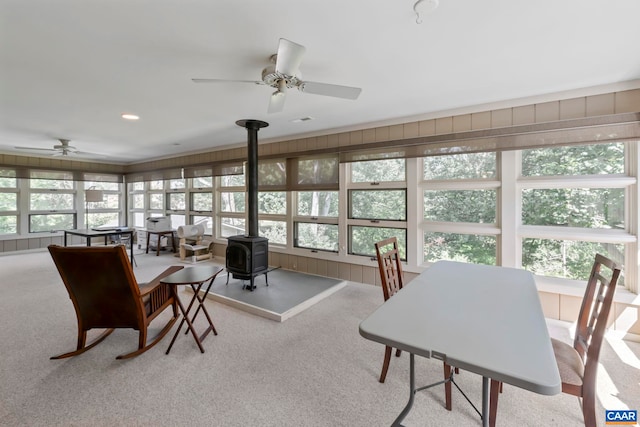 310 Gloucester Rd, Charlottesville, VA 22901 - sunroom / solarium with a wood stove