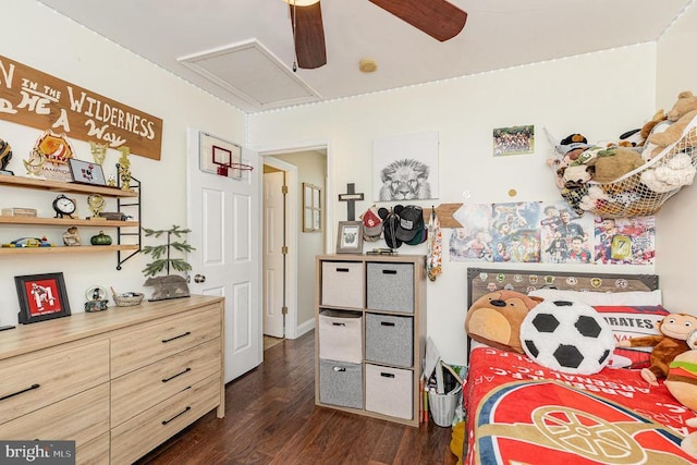 4511 Cornwall Ct, Fredericksburg, VA 22408 - bedroom featuring dark wood-type flooring and a ceiling fan