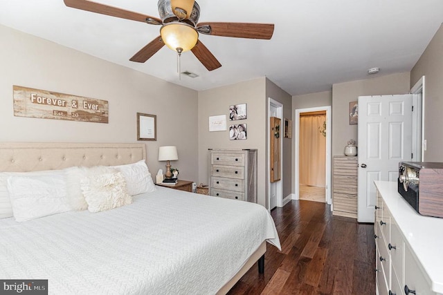 4511 Cornwall Ct, Fredericksburg, VA 22408 - bedroom with dark wood-type flooring and a ceiling fan