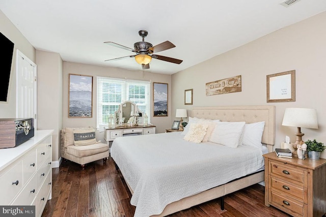 4511 Cornwall Ct, Fredericksburg, VA 22408 - bedroom with dark wood-type flooring and a ceiling fan