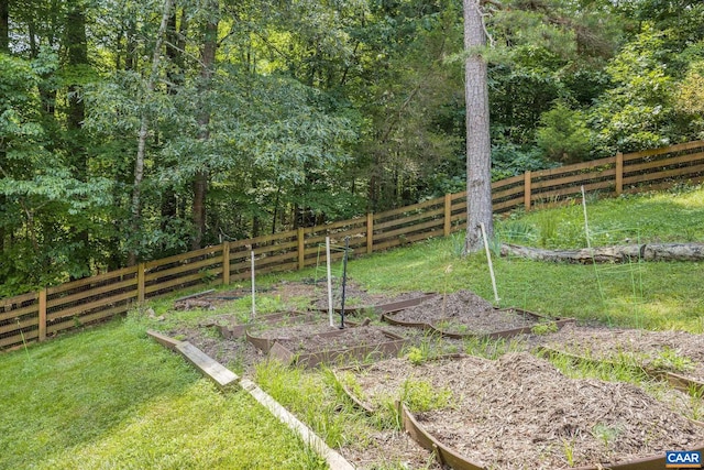 3615 Doctors Xing, Charlottesville, VA 22911 - fenced backyard with a garden