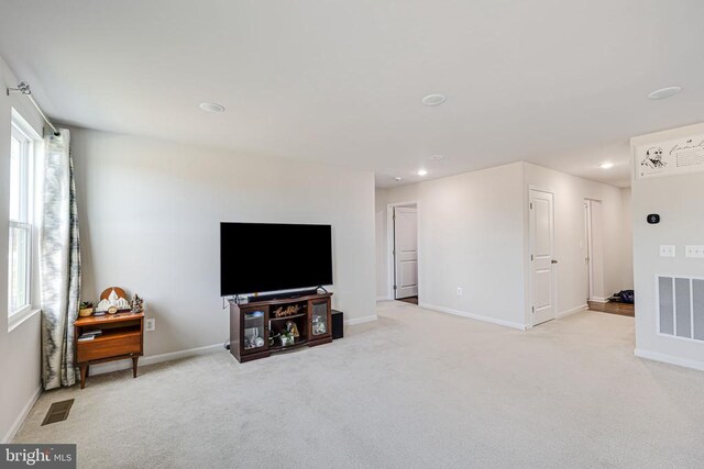 2612 High Pt, Culpeper, VA 22701 - living room featuring light carpet, recessed lighting, and baseboards