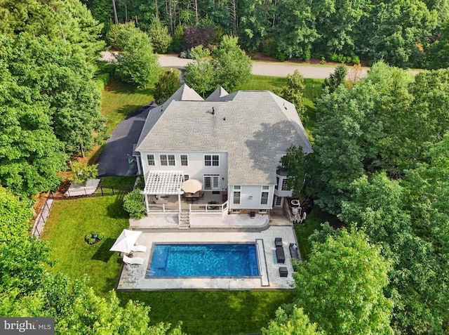 11220 Chivalry Chase Ln, Spotsylvania, VA 22551 - aerial view of property and surrounding area with a pool