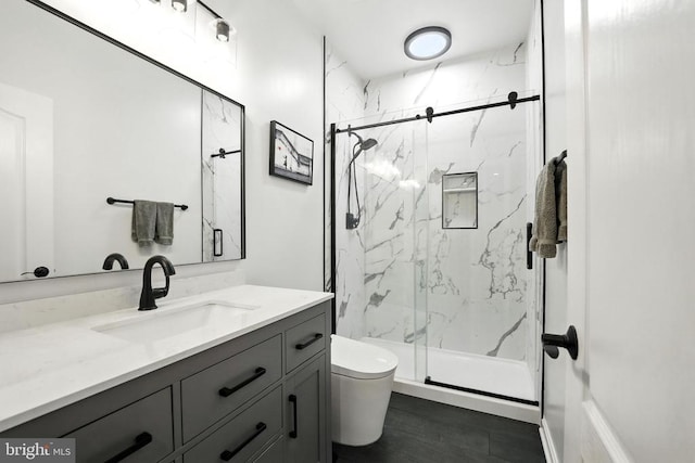 11220 Chivalry Chase Ln, Spotsylvania, VA 22551 - bathroom with a marble finish shower and vanity