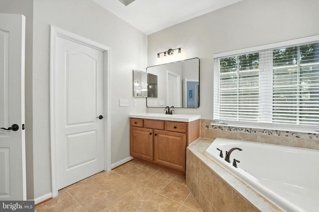 11220 Chivalry Chase Ln, Spotsylvania, VA 22551 - bathroom with vanity and a bath