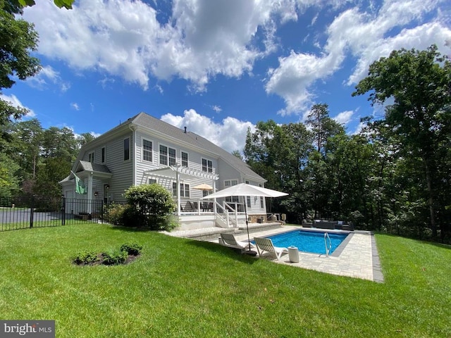 11220 Chivalry Chase Ln, Spotsylvania, VA 22551 - view of pool with a patio and a pergola