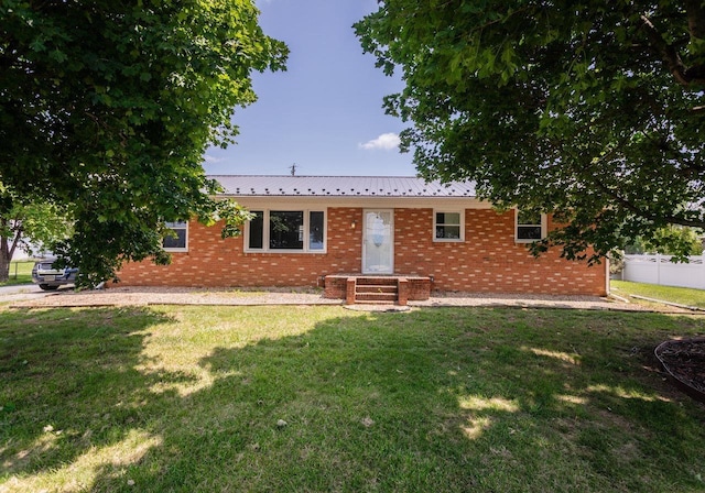 508 Stuart Ave N, Elkton, VA 22827 - ranch-style house with brick siding and a metal roof