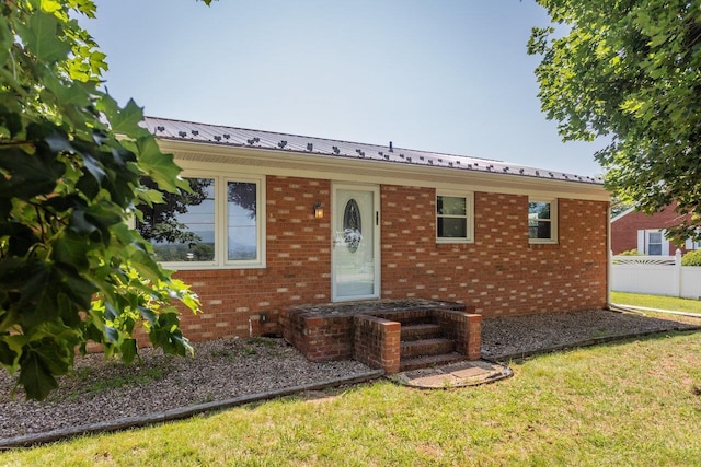 508 Stuart Ave N, Elkton, VA 22827 - view of front of home with a metal roof and brick siding