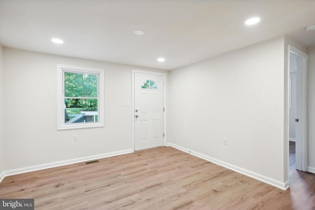10443 Settle School Rd, Rixeyville, VA 22737 - foyer entrance with light wood-style floors, recessed lighting, and baseboards