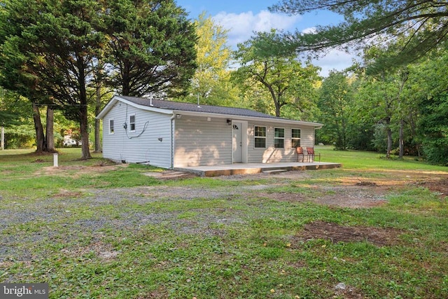 10443 Settle School Rd, Rixeyville, VA 22737 - rear view of property with a yard and a wooden deck