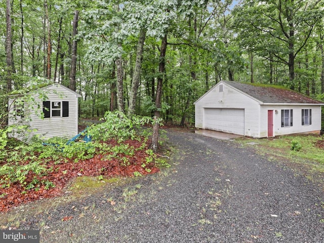  - view of detached garage