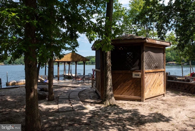 238 David Rd, Mineral, VA 23117 - view of outbuilding featuring a gazebo and a water view