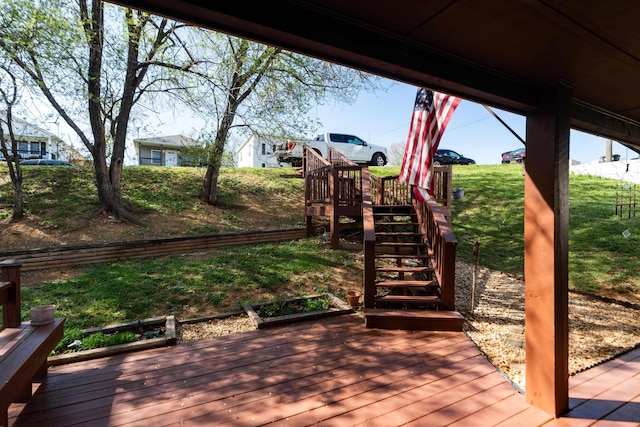 860 Fairfax Ave, Waynesboro, VA 22980 - deck featuring stairway and a yard