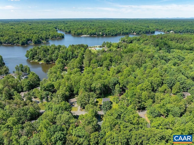 895 Jefferson Dr, Palmyra, VA 22963 - drone / aerial view of a forest and a nearby body of water