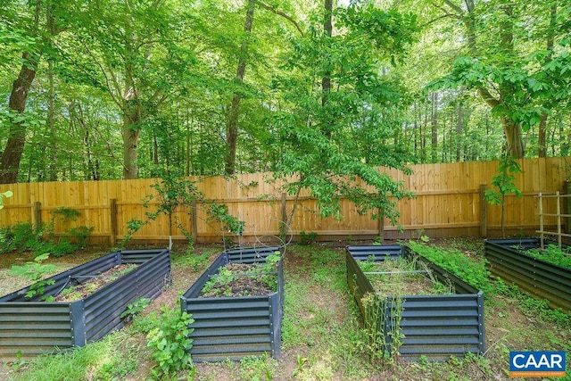 895 Jefferson Dr, Palmyra, VA 22963 - view of yard with a vegetable garden