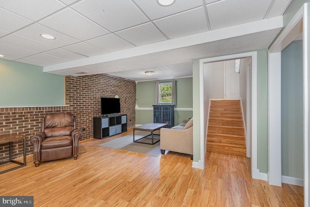 6217 Oak Grove Dr, Fredericksburg, VA 22407 - living room featuring light wood-style floors and stairway
