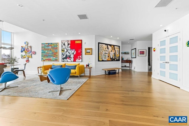 218 Water St W Unit 705, Charlottesville, VA 22902 - interior space featuring recessed lighting, baseboards, visible vents, and light wood-style floors