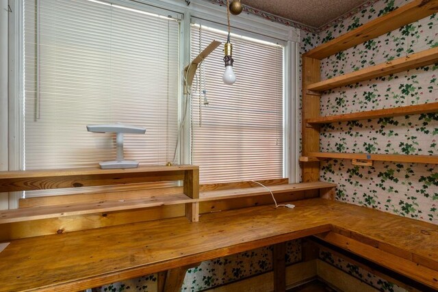 253 Church St, Timberville, VA 22853 - unfurnished dining area featuring wallpapered walls